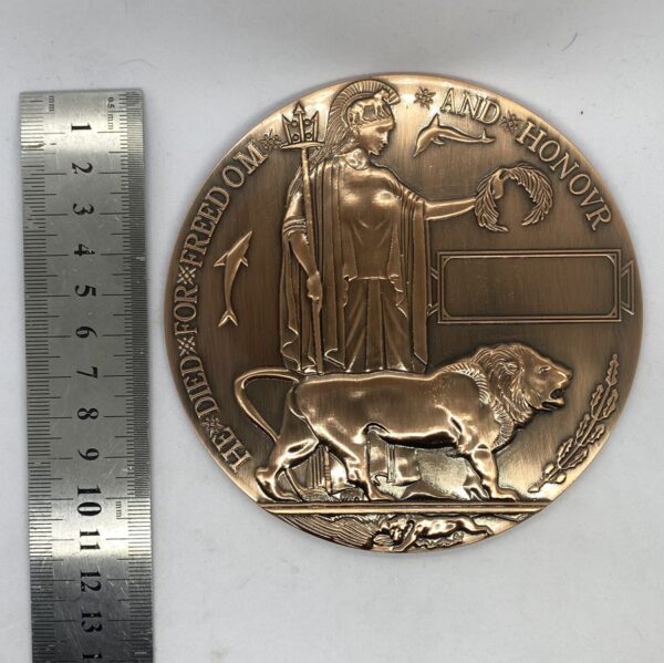 Dead Mans Penny - WW1 Memorial Plaque F/s