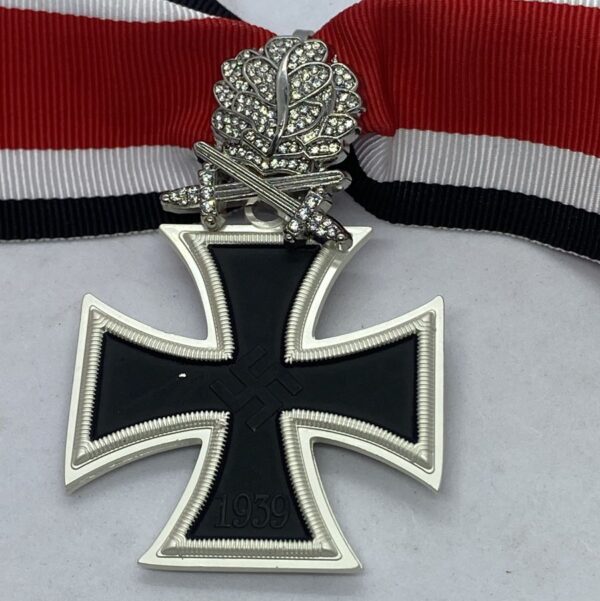 WW2 German Iron Cross with Silver Swords, Oak Leaves and Diamonds f/s