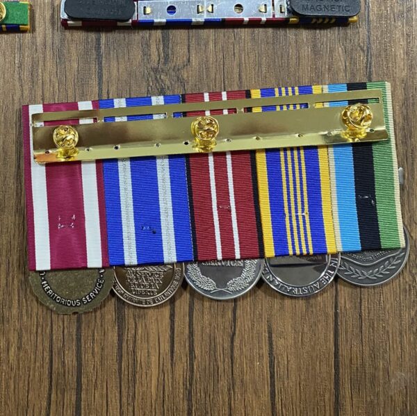 Mount 5 Medals - Full Size Butterfly Clasp