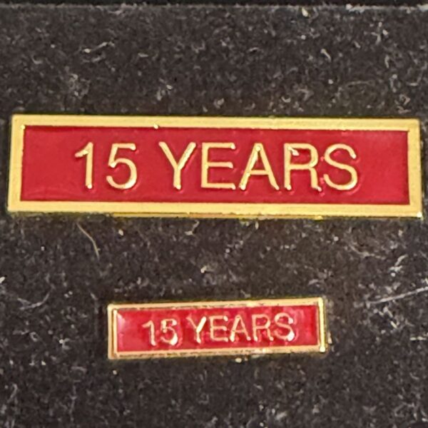 Victoria Ambulance Long Service Clasp (Translucent Red on Gold)