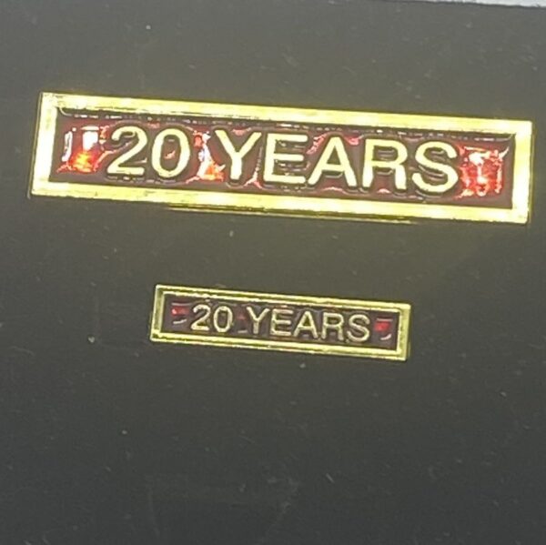 Victoria Ambulance Long Service Clasp (Translucent Red on Gold)