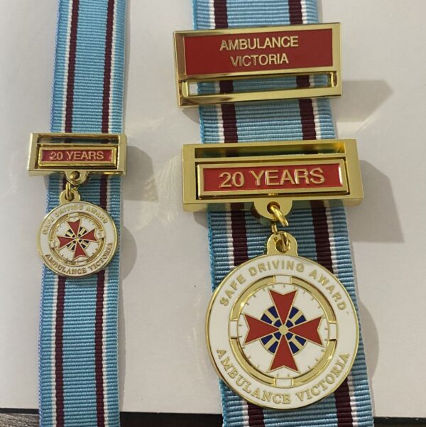Victoria Ambulance Safe Driving Medal