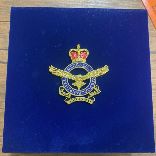 RAAF Medal Box - Velvet Look (180mm x 180mm) (Copy)