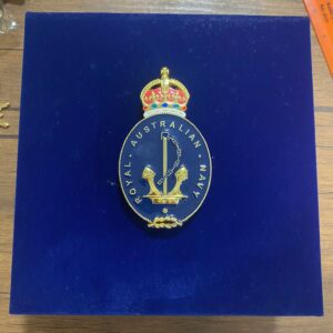RAN Medal Box - Velvet Look (180mm x 180mm)