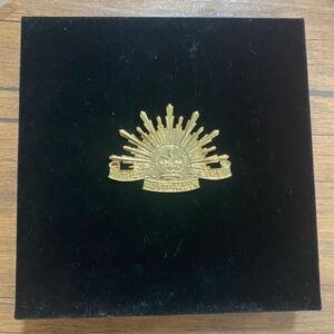 Army Rising Sun Medal Box - Velvet Look (180mm x 180mm)