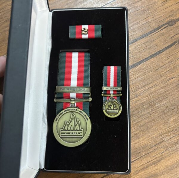 Medal Box - Bushfires NT Medal Fitted box (155mm x 75mm)