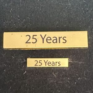 Generic Text Long Service - Laser Engraved (Black on Gold)