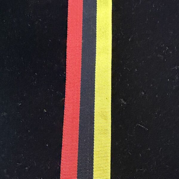 Tri Colour Red/Black/Yellow Ribbon