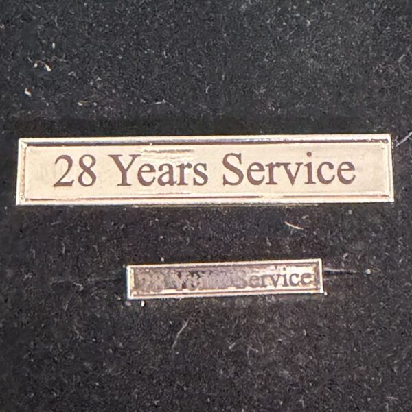 Generic Text Long Service - Laser Engraved (Black on Silver)