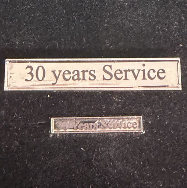 Generic Text Long Service - Laser Engraved (Black on Silver)