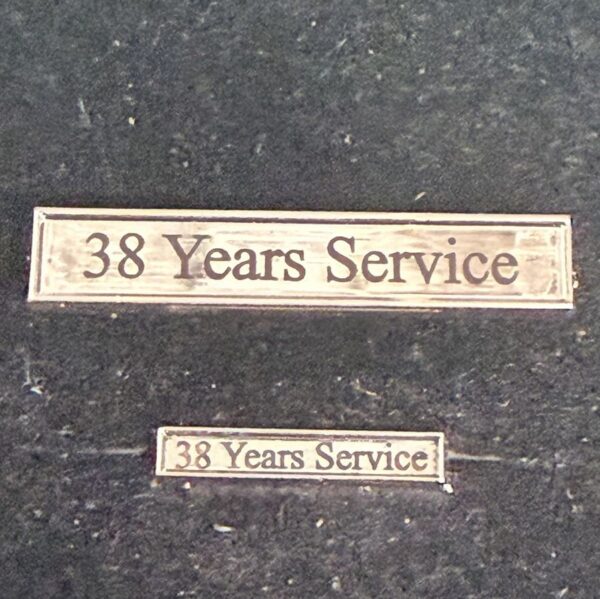 Generic Text Long Service - Laser Engraved (Black on Silver)
