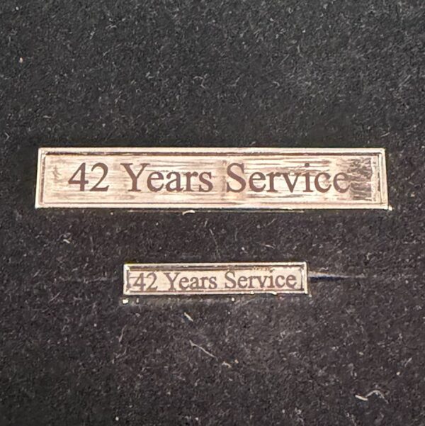Generic Text Long Service - Laser Engraved (Black on Silver)
