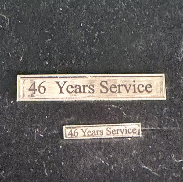 Generic Text Long Service - Laser Engraved (Black on Silver)